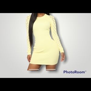 Yellow long sleeve dress